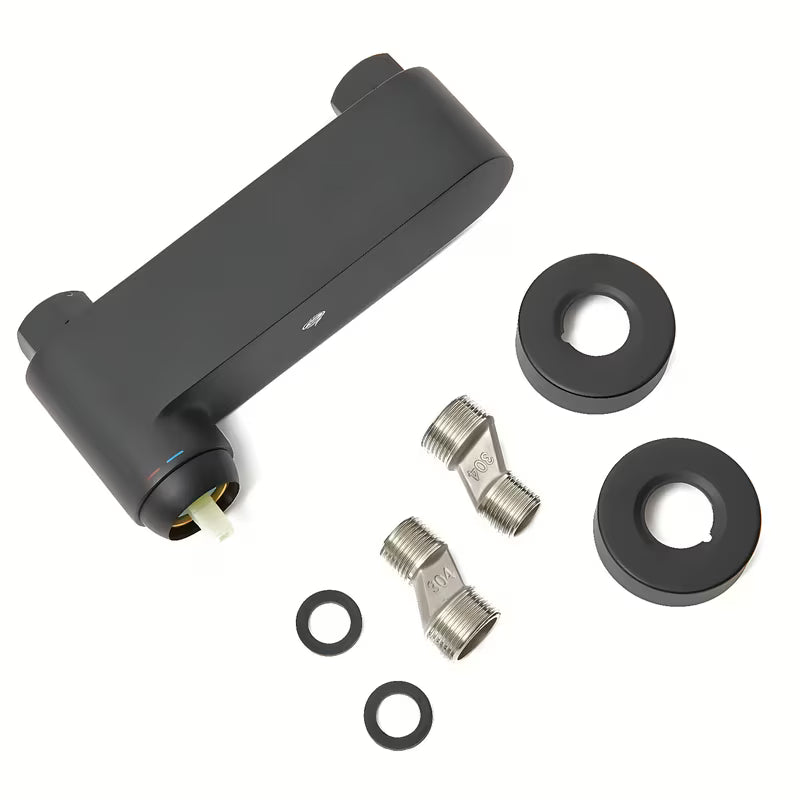 Tuš enoročna slavina SAT Fusion s ručicom u dekoru tamnog drva i mjedenom konstrukcijom