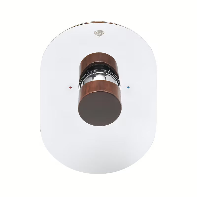 Podometna enoročna armatura za tuš SAT Fusion u dekoru tamnog drva sa sjajnom površinom