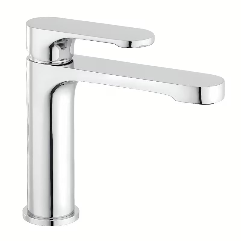 Kromirana enoročna stoječa armatura za umivalnik SAT Fusion brez odtoka.