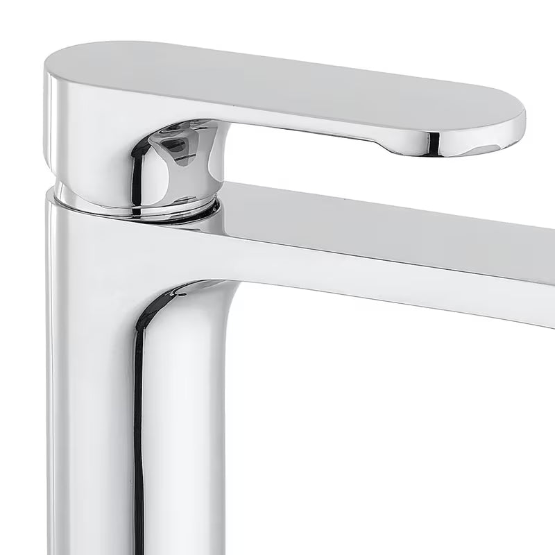 Kromirana enoročna stoječa armatura za umivalnik SAT Fusion brez odtoka.