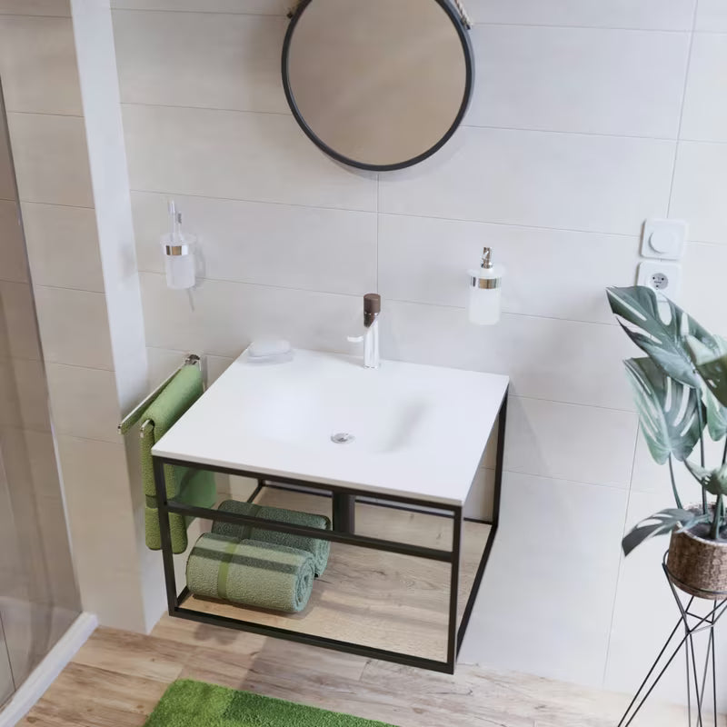 SAT Fusion armatura za umivalnik brez odtoka s ručicom u dekoru tamnog drva