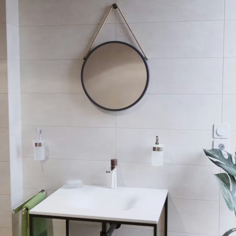 SAT Fusion armatura za umivalnik brez odtoka s ručicom u dekoru tamnog drva