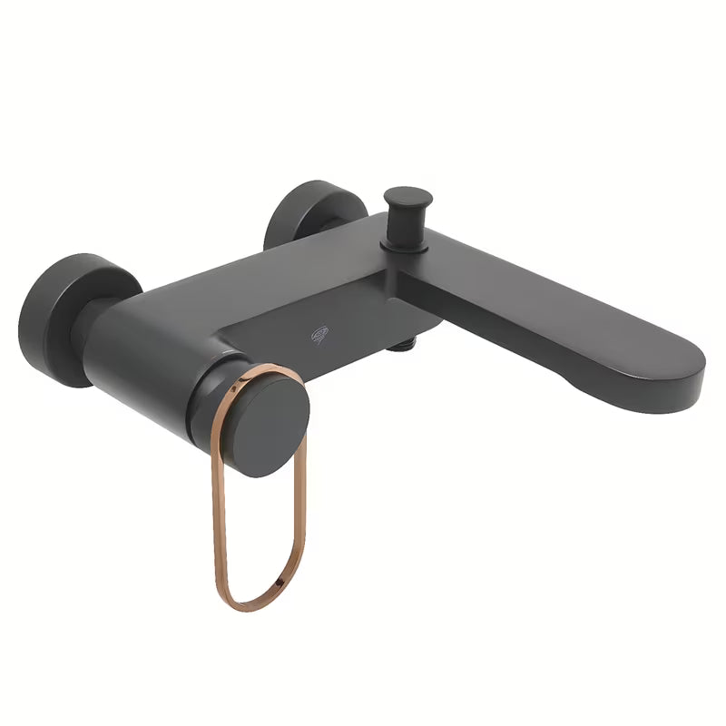 Enoročna stenska armatura za kad SAT Fusion u mat crnoj i brončanoj izvedbi.