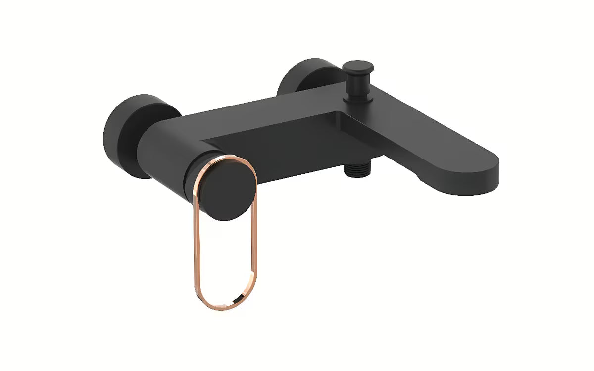 Enoročna stenska armatura za kad SAT Fusion u mat crnoj i brončanoj izvedbi.
