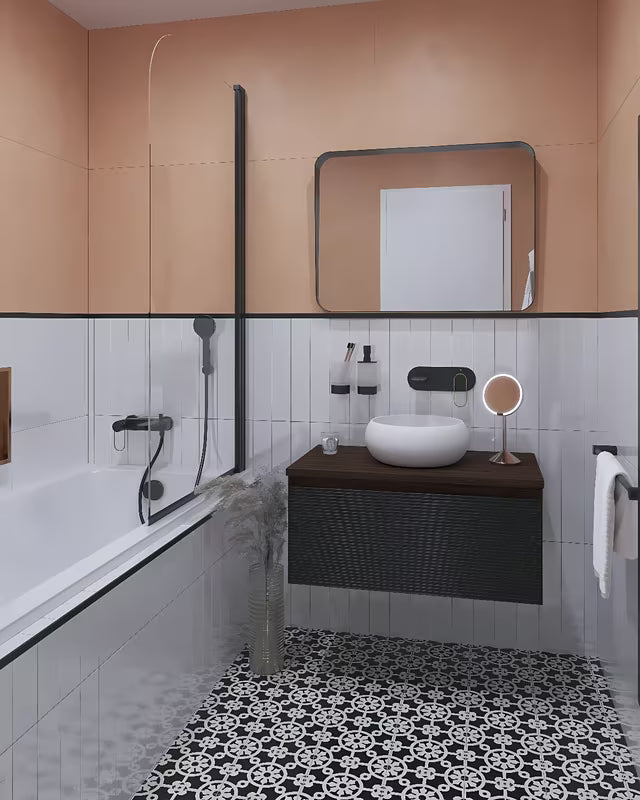 Enoročna stenska armatura za kad SAT Fusion u mat crnoj i brončanoj izvedbi.