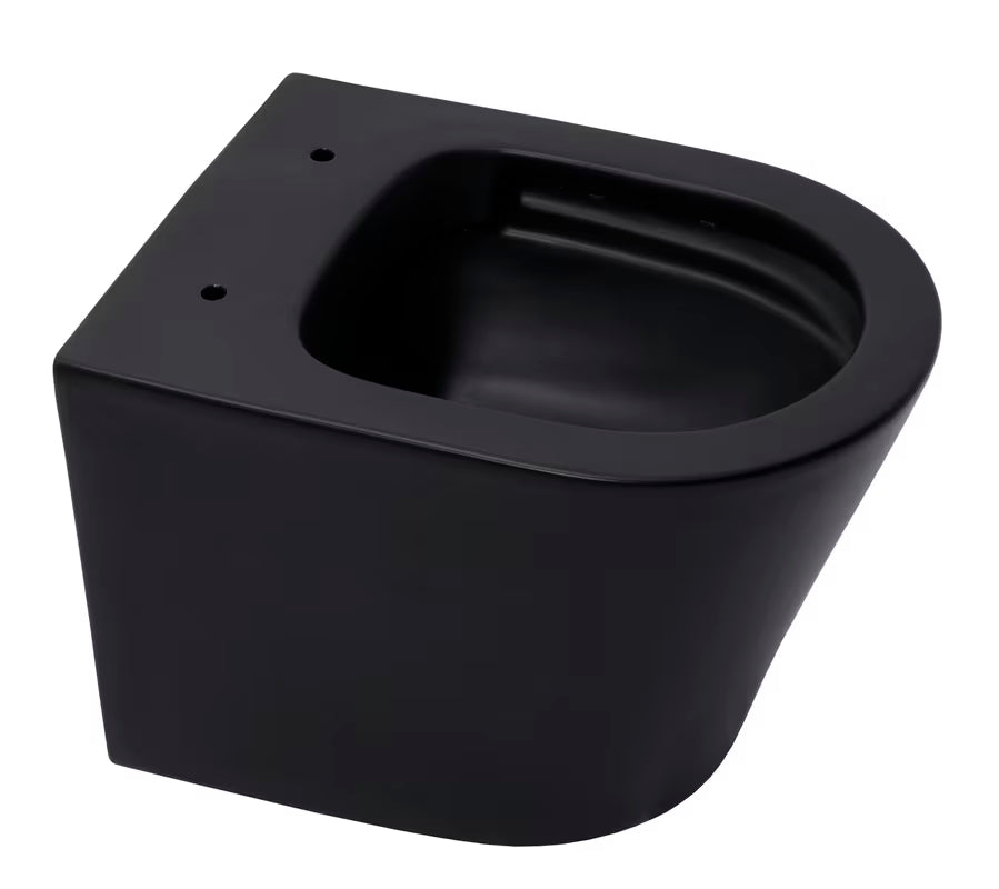 Viseča WC Školjka SAT Infinitio v črni mat izvedbi s wc desko mehko Zapiranje Soft Close in s skritim pritrjevanjem