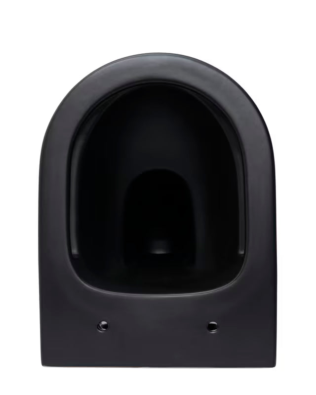 Viseča WC Školjka SAT Infinitio v črni mat izvedbi s wc desko mehko Zapiranje Soft Close in s skritim pritrjevanjem