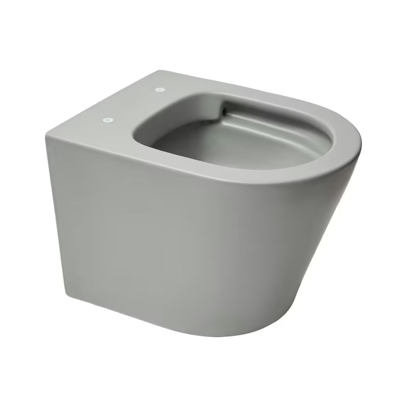 Viseča WC Školjka SAT Infinitio v sivi mat izvedbi s skritim pritrjevanjem in sedežem mehko Zapiranje Soft Close.