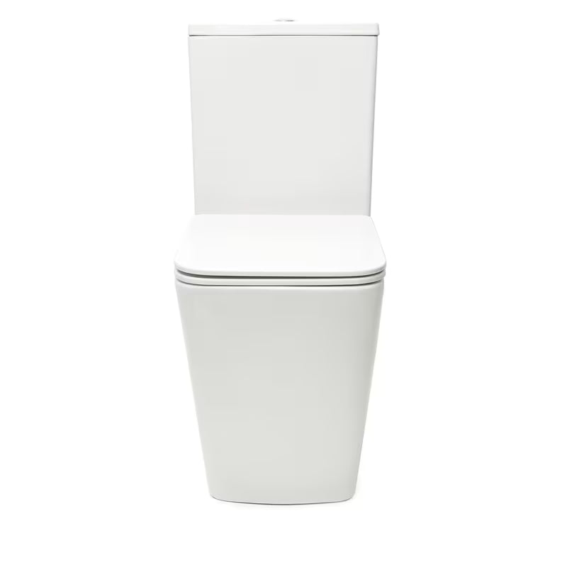 Bel samostoječi WC monoblok SAT Infinitio brez splakovalnega kroga s wc desko in varčnim splakovanjem DualFlush