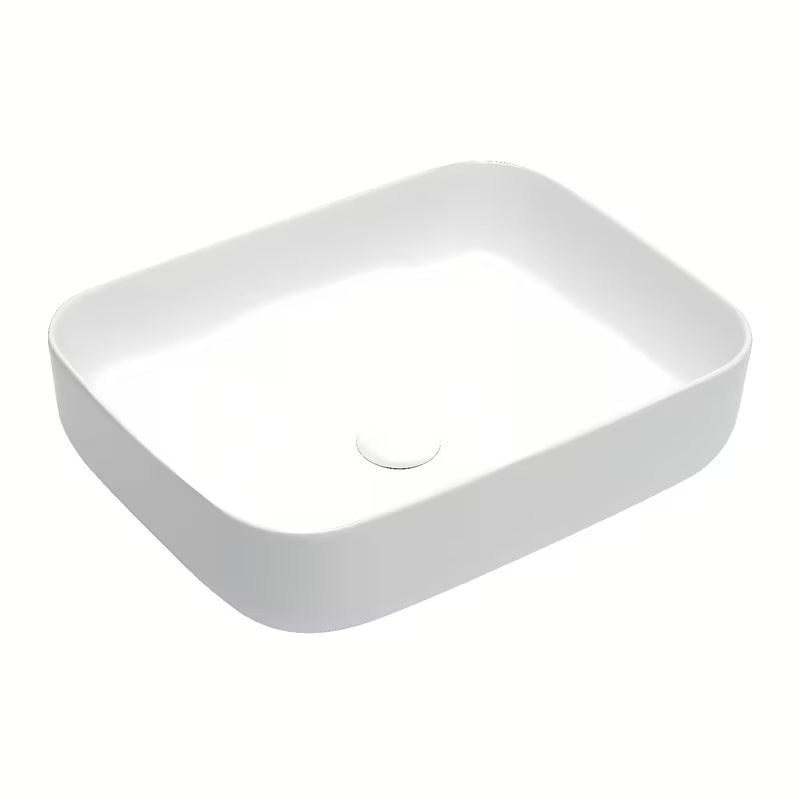 Mat beli tankostenski umivalnik na ploščo SAT Infinitio 50x39 cm brez preliva