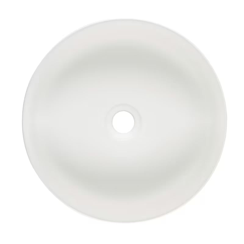 Mat bijeli tankostijeni keramički umivalnik na ploščo SAT Infinitio 39x39 cm