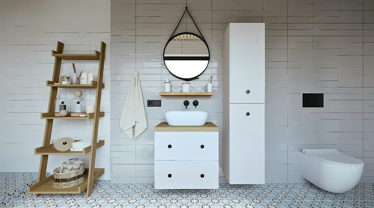 Sjajni bijeli keramički umivalnik na ploščo SAT Infinitio brez preliva dimenzija 45,5x32,5 cm.