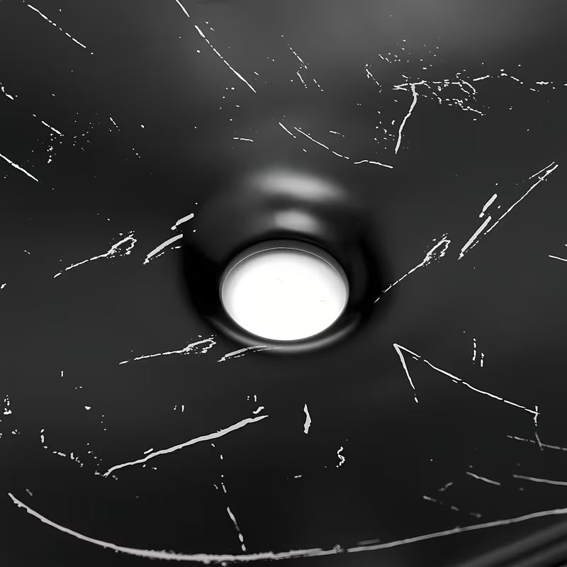 Umivalnik na ploščo SAT Infinitio brez preliva u crnom mat dekoru mramora 61,5x36 cm