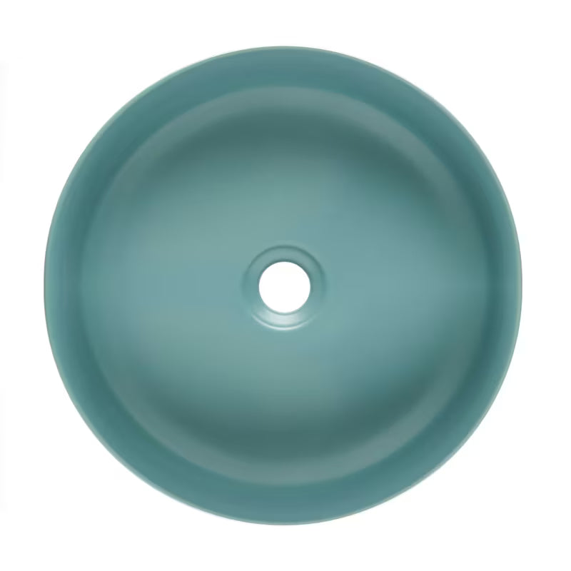 Mat smeđi keramički umivalnik na ploščo SAT Infinitio 39x39 cm brez preliva