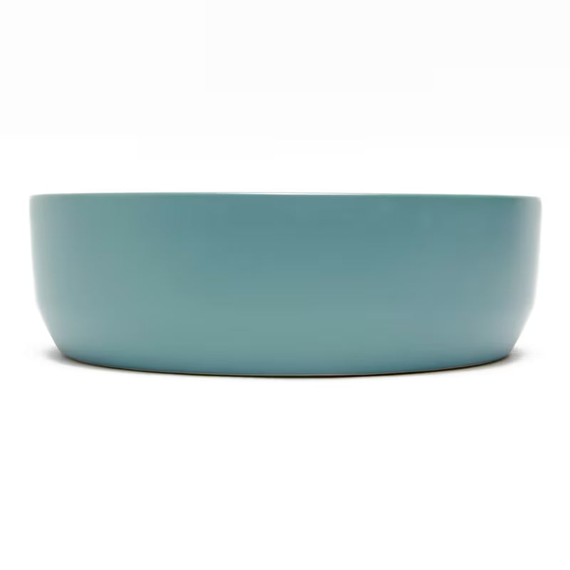 Mat smeđi keramički umivalnik na ploščo SAT Infinitio 39x39 cm brez preliva