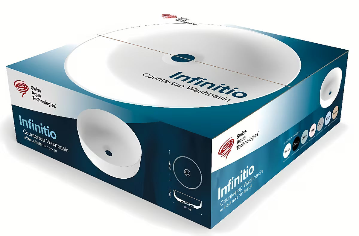 Mat smeđi keramički umivalnik na ploščo SAT Infinitio 39x39 cm brez preliva