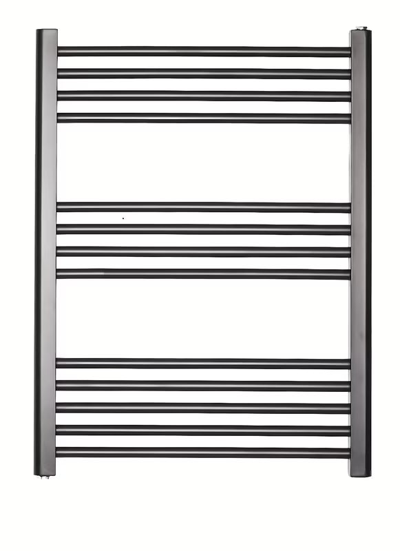 Kombiniran radiator SAT KD 45x80 cm v mat črni barvi s stranskim priklopom na razmak