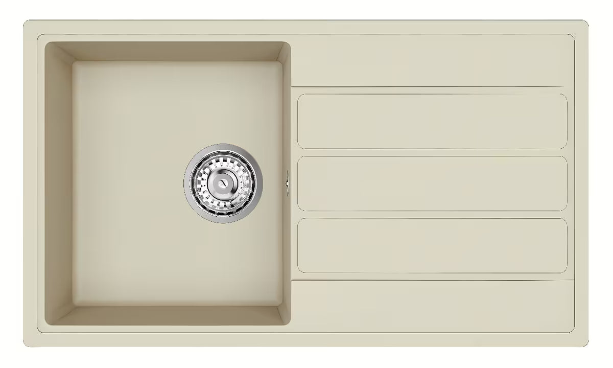 Granitni pomivalno korito SAT z odcejalnikom u boji jasmina pro montaža za delovni pult