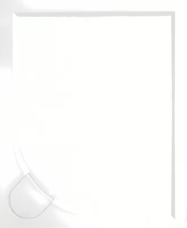 Bijela pravokotna tuš kad SAT Limcc 100x90 cm od lijevanog mramora s niskom visinom od 3 cm