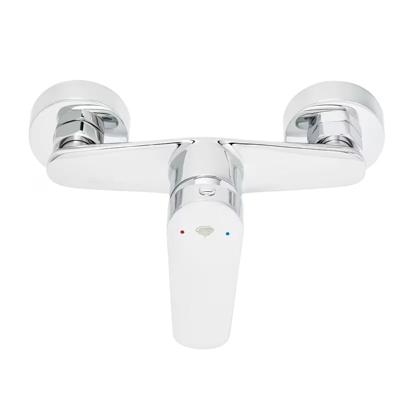 Kromirana enoročna armatura za tuš SAT Mood pro za zidnu montažu brez tuš seta.