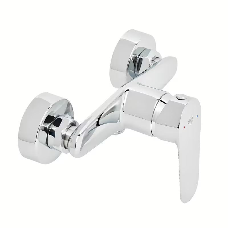 Kromirana enoročna armatura za tuš SAT Mood pro za zidnu montažu brez tuš seta.