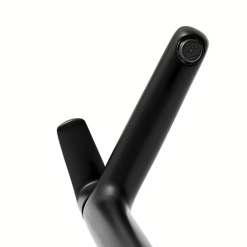 Visoka armatura za Umivalnik SAT Mood u crnoj mat boji s ručicom