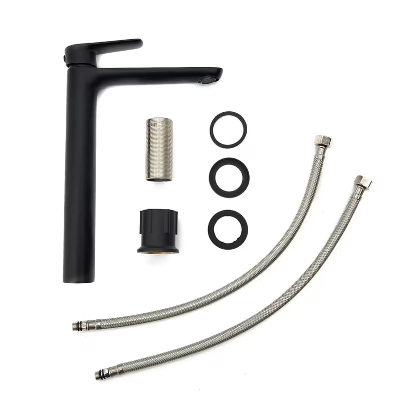 Visoka armatura za Umivalnik SAT Mood u crnoj mat boji s ručicom