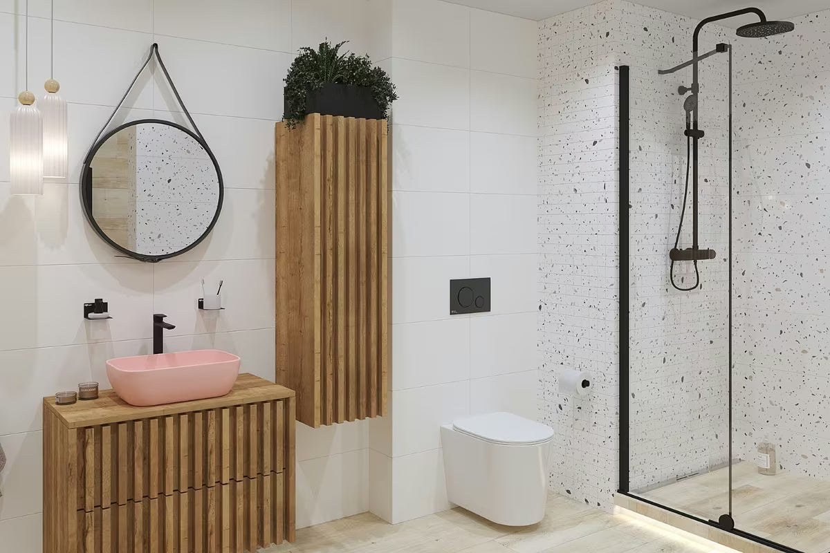 Visoka armatura za Umivalnik SAT Mood u crnoj mat boji s ručicom