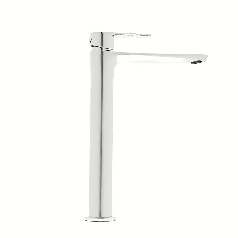 Visoka enoročna armatura za umivalnik SAT Mood u sjajnoj krom izvedbi brez odtoka.