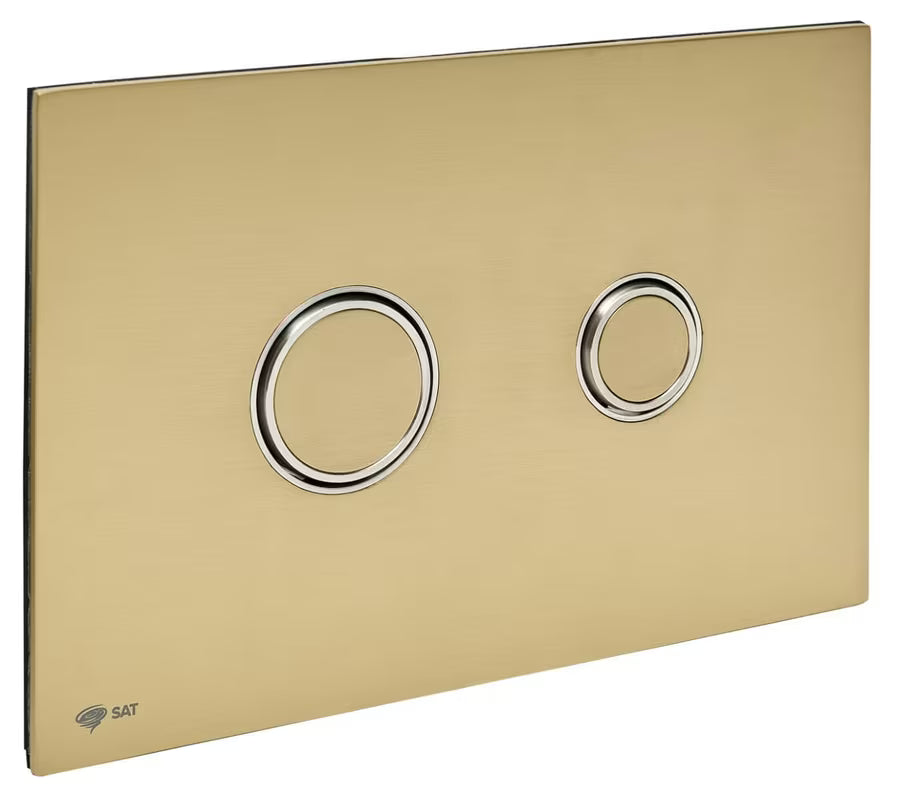 Mat zlatni aktivirna tipka SAT od nehrđajućeg čelika s PVD završnom obradom i Anti-fingerprint premazom pro instalacijski sustavi.