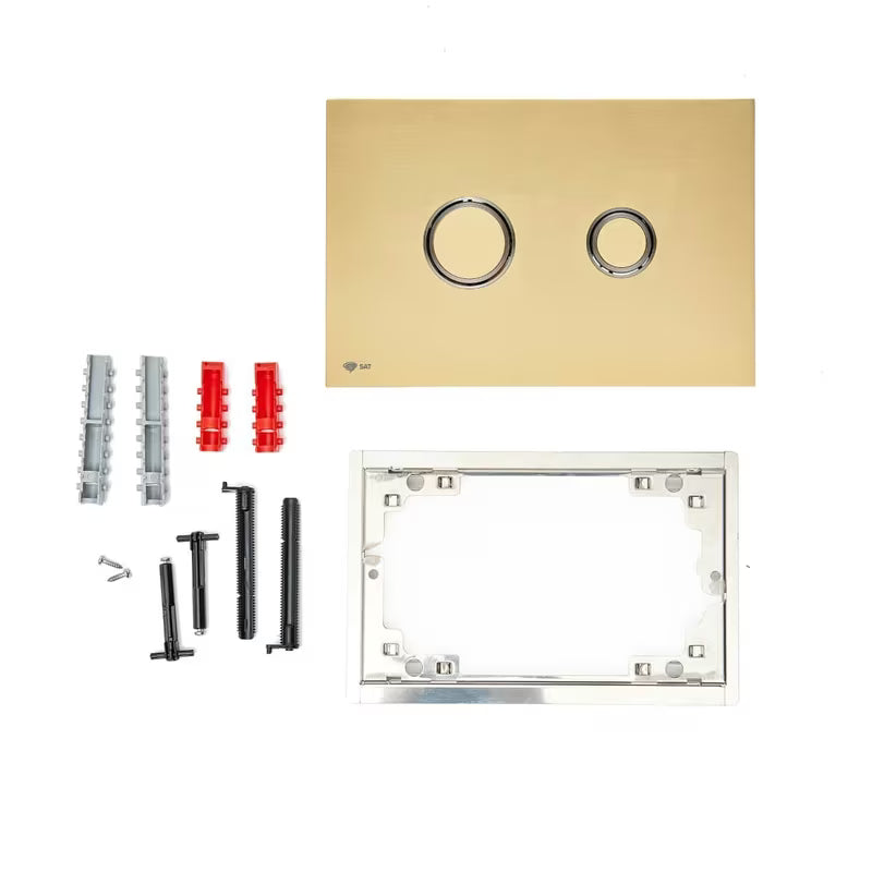 Mat zlatni aktivirna tipka SAT od nehrđajućeg čelika s PVD završnom obradom i Anti-fingerprint premazom pro instalacijski sustavi.