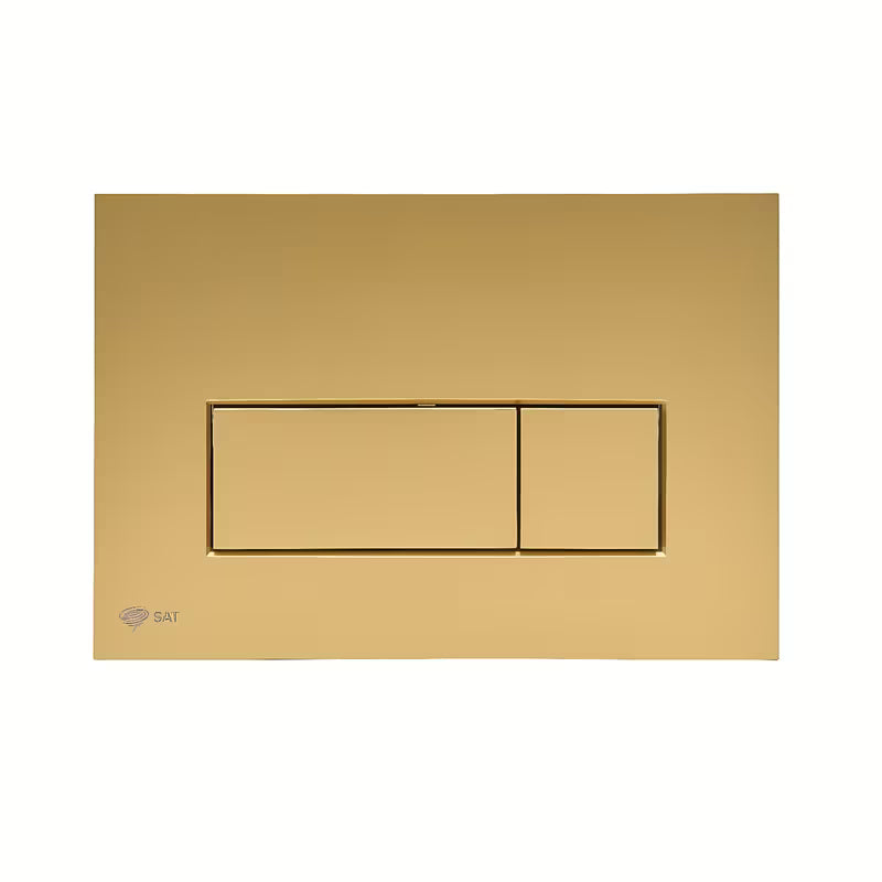 Mat zlatne aktivirna tipka SAT Gold pro za instalacijski sustav s dvokoličinskim mehaničkim ispiranjem.