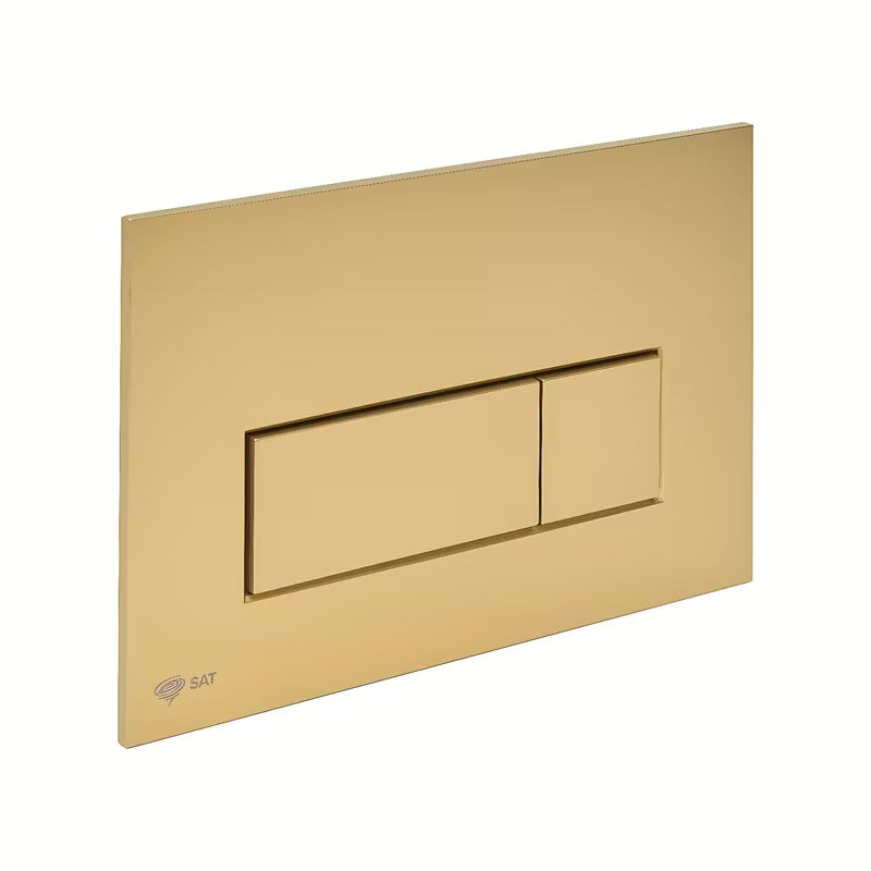 Mat zlatne aktivirna tipka SAT Gold pro za instalacijski sustav s dvokoličinskim mehaničkim ispiranjem.