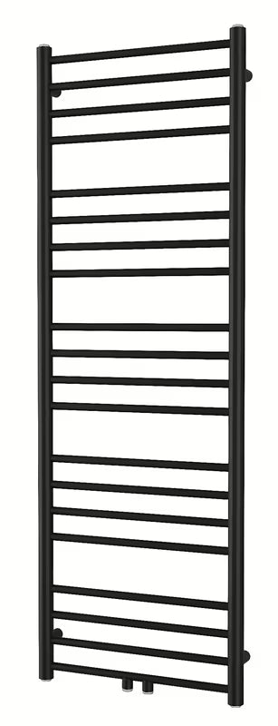 Kombiniran radiator SAT Paul 50x144 cm v črni mat barvi s sredinskim priklopom