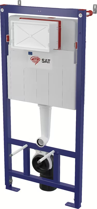 Podometni splakovalnik za WC SAT u plavoj izvedbi pro viseča WC školjka s štedljivim DualFlush ispiranjem