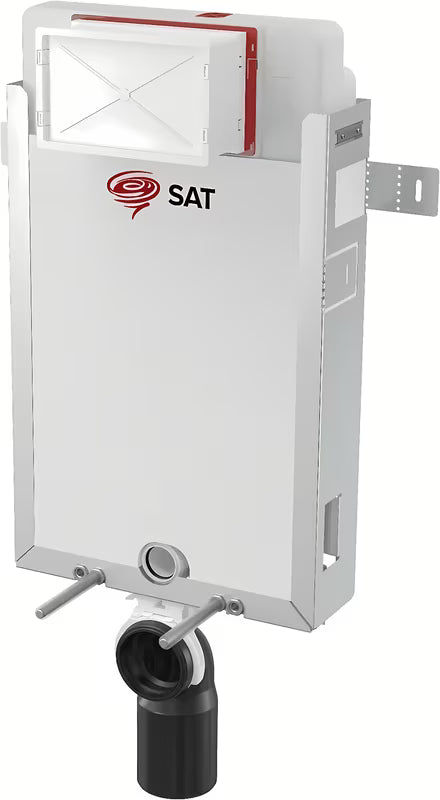 Plava podometni splakovalnik SAT pro viseča WC školjka s pocinčanim okvirom i dozatorom za WC školjka tablete.