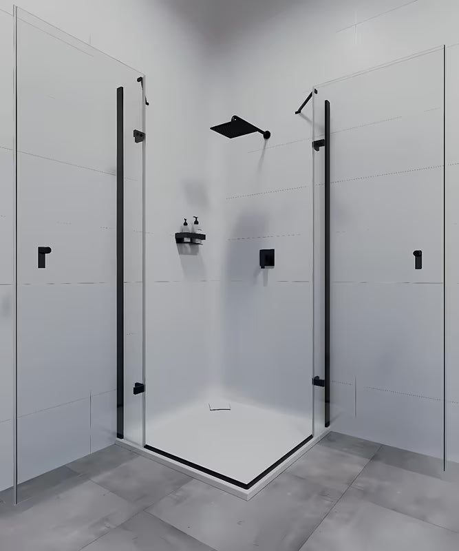 Stenska kupaonski polica SAT od masivnog mesinga u crnoj mat boji