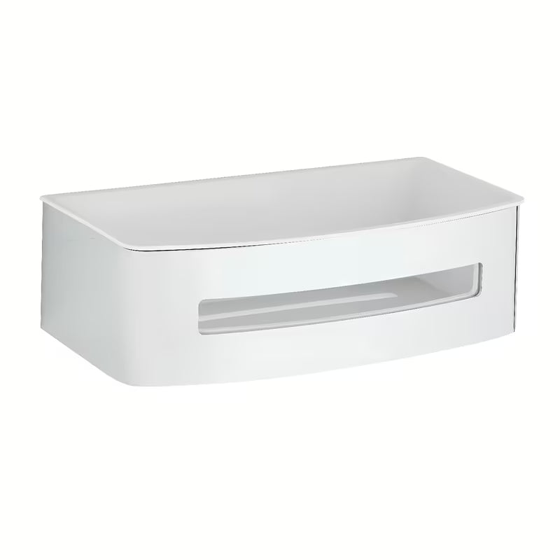 Inox tuš polica SAT u krom izvedbi s uklonjivim bijelim plastičnim umetkom