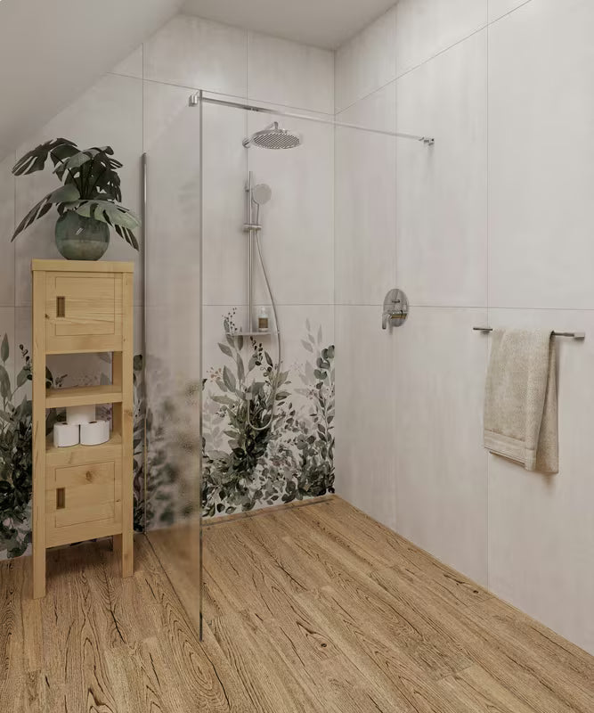 Podometna tuš i armatura za kad SAT Project u krom izvedbi s ručicom