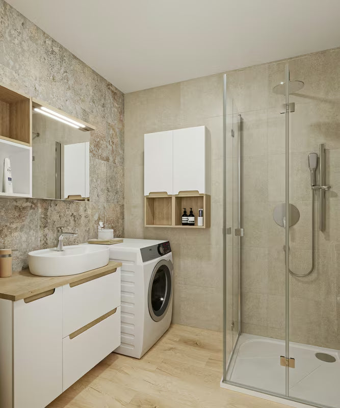 Podometna tuš i armatura za kad SAT Project u krom izvedbi s ručicom