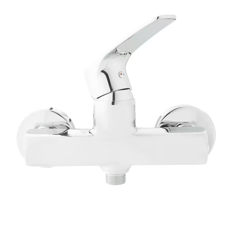 Enoročna stenska armatura za tuš SAT Project u krom izvedbi brez tuš seta.