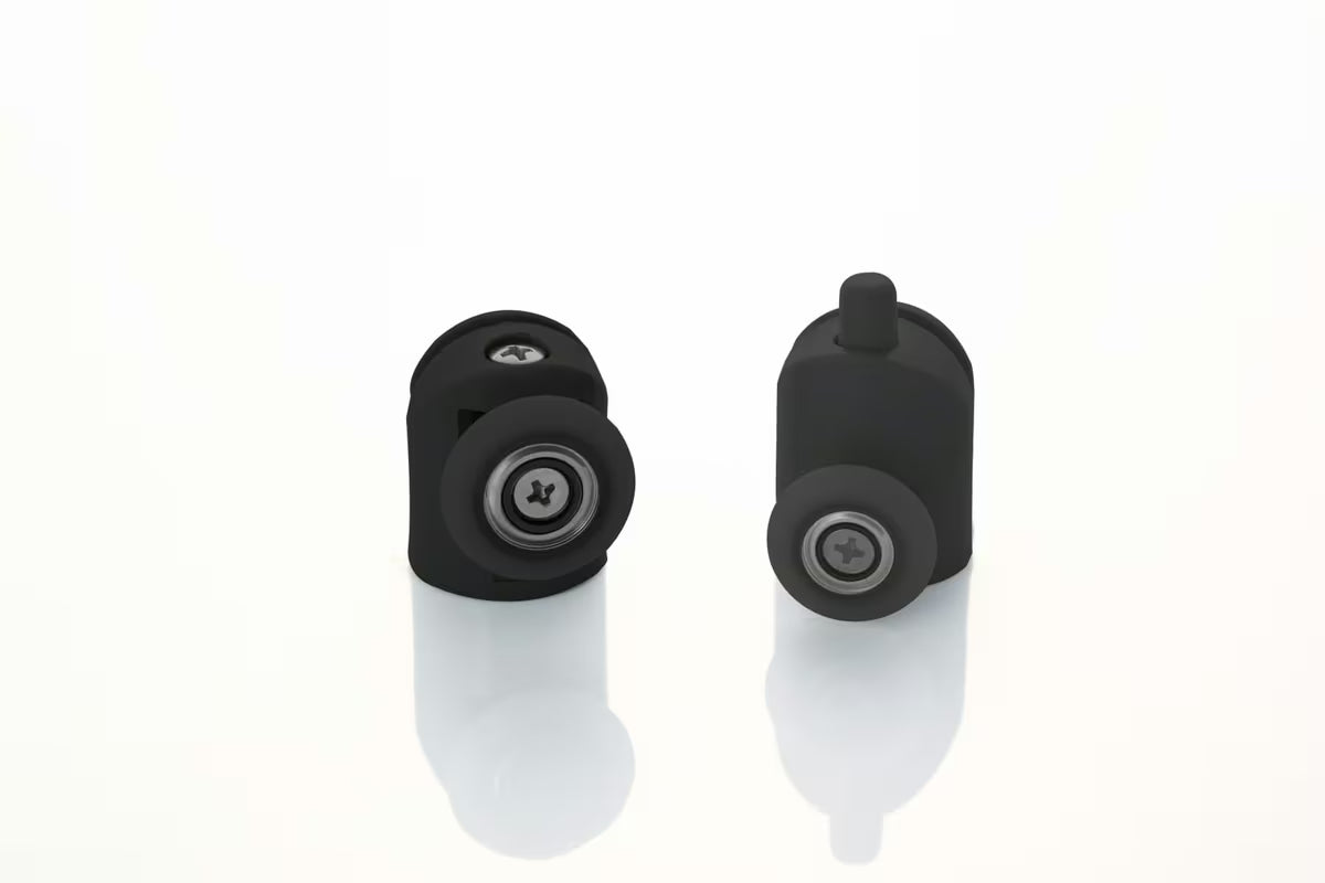 Drsno tuš vrata SAT Project 110 cm u crnoj boji s prozirnim sigurnosnim staklom