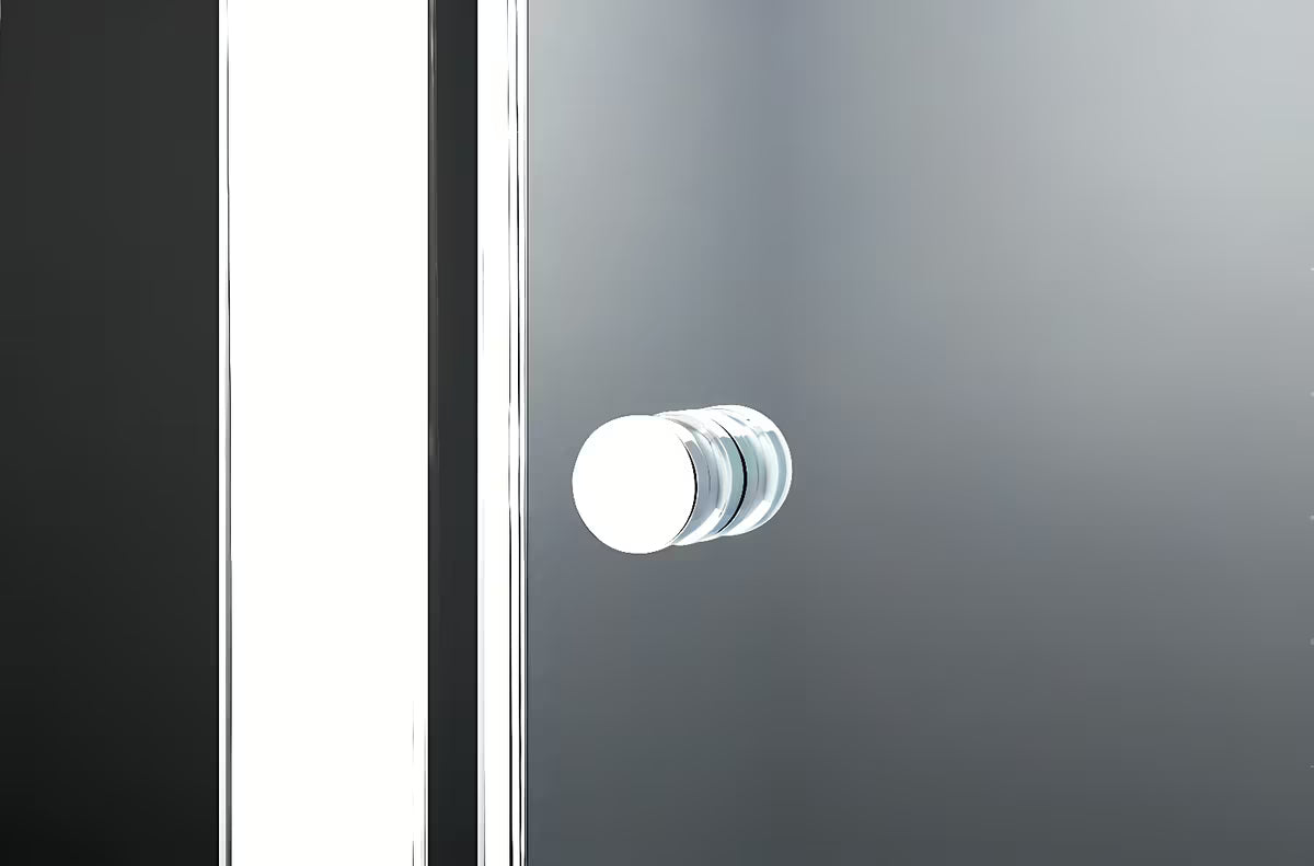 Kvadratna tuš kabina SAT Project 90x90 cm s bijelim profilima, kliznim vratima i kadicom