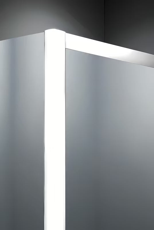 Kvadratna tuš kabina SAT Project 90x90 cm s bijelim profilima, kliznim vratima i kadicom