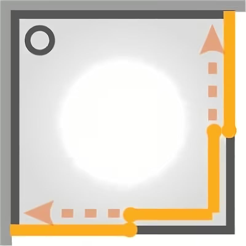 Kvadratna tuš kabina SAT Project 90x90 cm s kadjo u sjajnom kromu i s neprozirnim staklom Chinchilla.