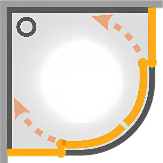 Polkrožna tuš kabina SAT Project 80x80 cm s bijelim profilima i neprozirnim staklom chinchilla