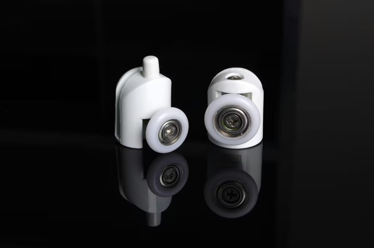 Polkrožna tuš kabina SAT Project 90x90 cm s bijelim profilima i neprozirnim staklom chinchilla