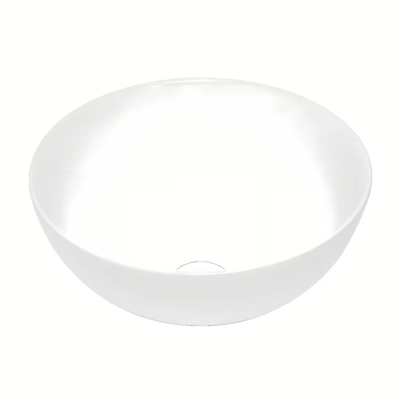 Okrugli bijeli keramički umivalnik na ploščo SAT Project širine 28 cm