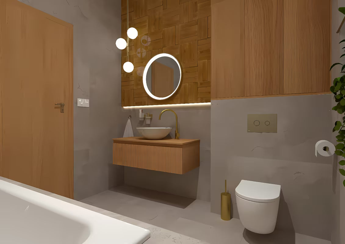 Umivalnik na ploščo SAT Purity od bijelog mramora dimenzija 43x43 cm brez preliva