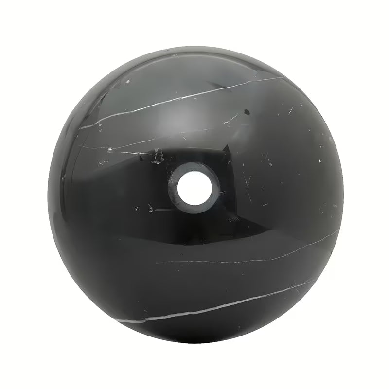 Umivalnik na ploščo SAT Purity od pravog crnog mramora dimenzija 43 x 43 cm brez preliva.